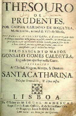 P�gina del libro de Gaspar Cardoso
