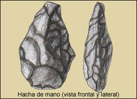 Útiles de Modod 2, bifaces. Hacha de mano