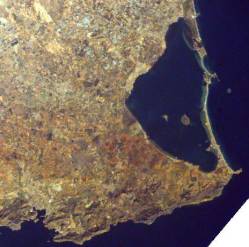 Manga del Mar Menor desde la ISS