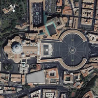 Ciudad del Vaticano. Sat&eacute;lite Ikonos